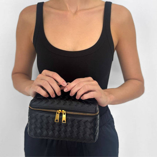 Adornia Woven Vanity Bag