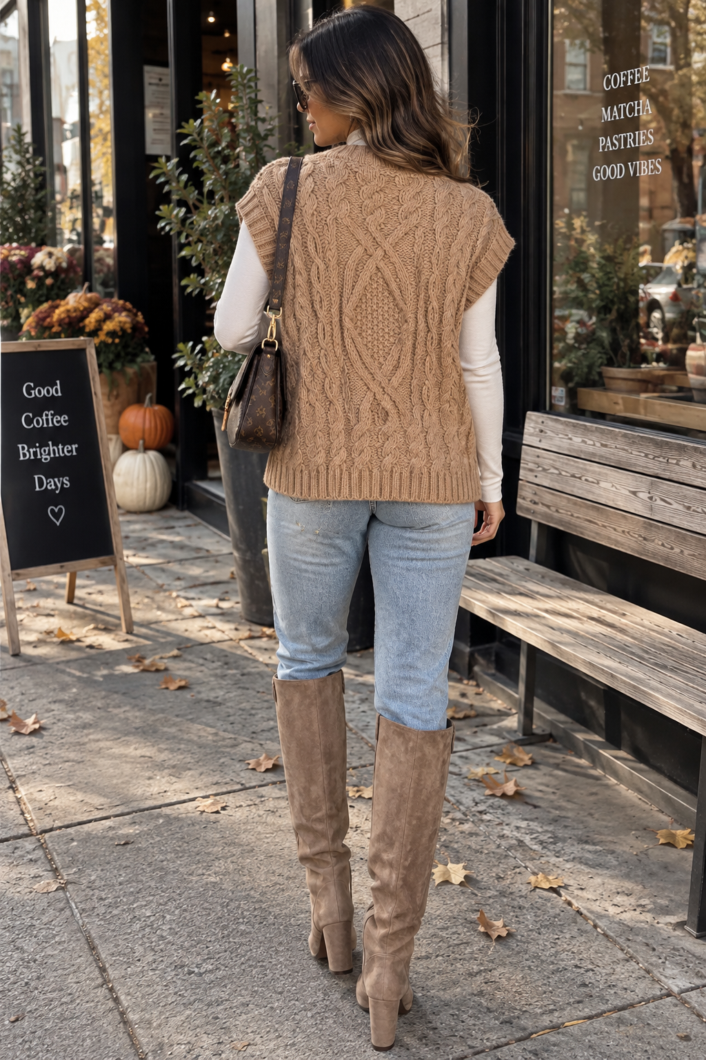 The Aspen Cable Knit Vest