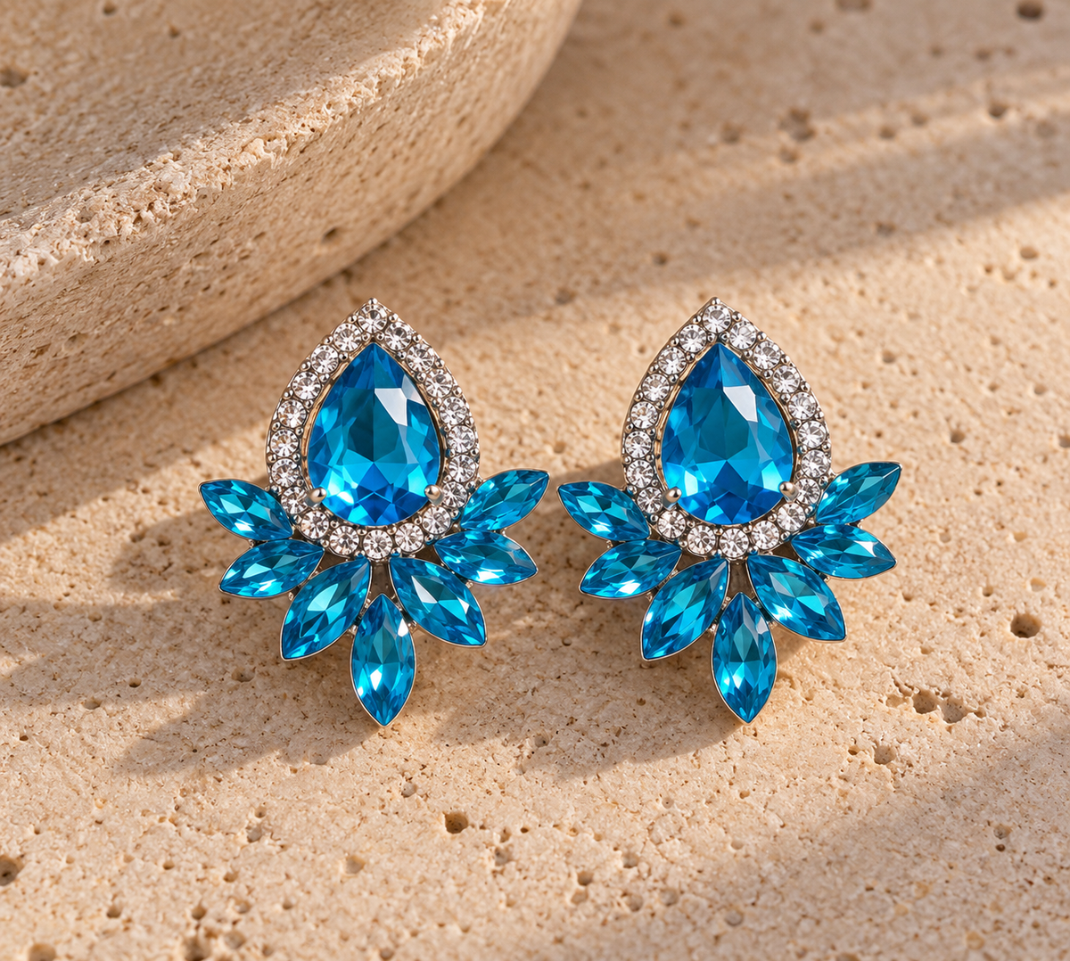 Teresa Earrings - Silver Finish