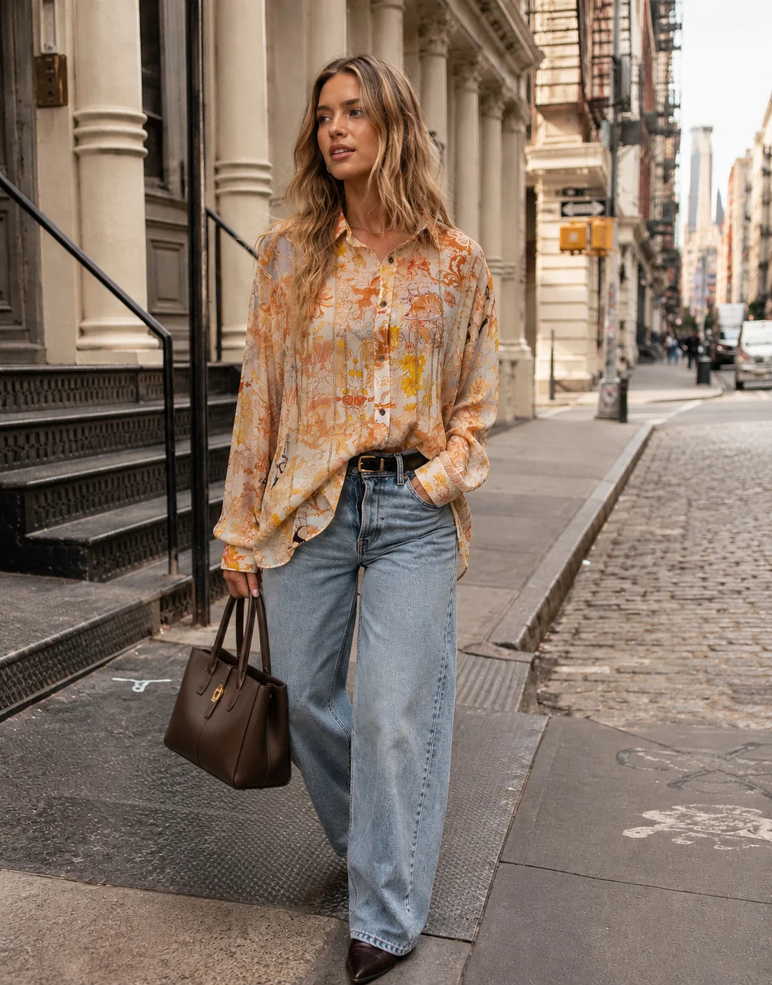 Floral Button-Down Top