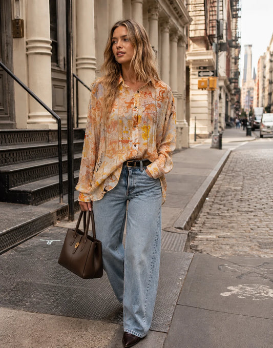 Floral Button-Down Top