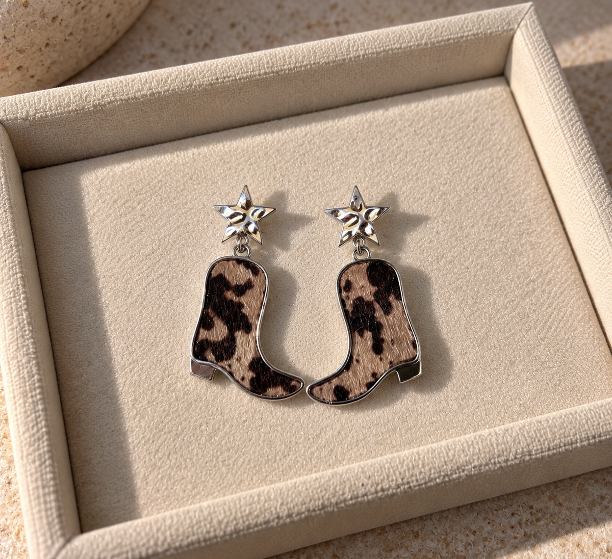 The Wild West Earrings - Silver Finish