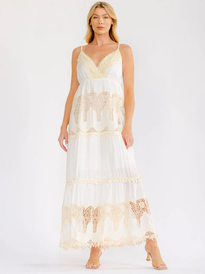 Boho Beach Floral Lace Resort Dress