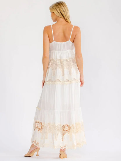 Boho Beach Floral Lace Resort Dress