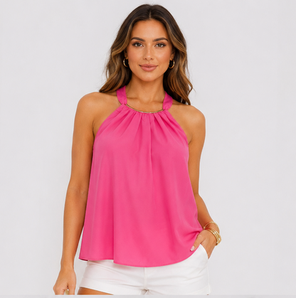 The Blush Muse Halter Top