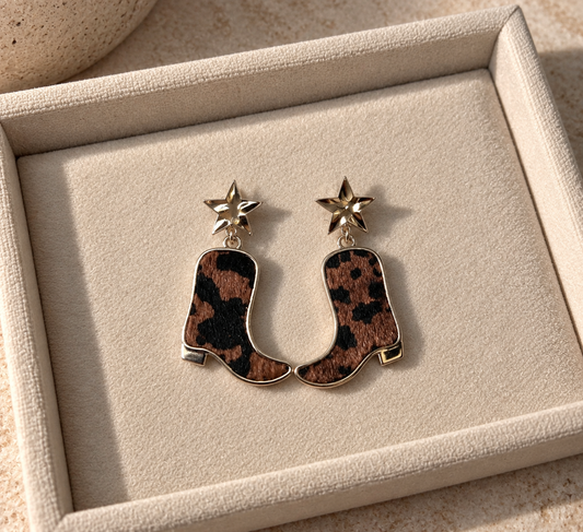 The Wild West Earrings - Silver Finish