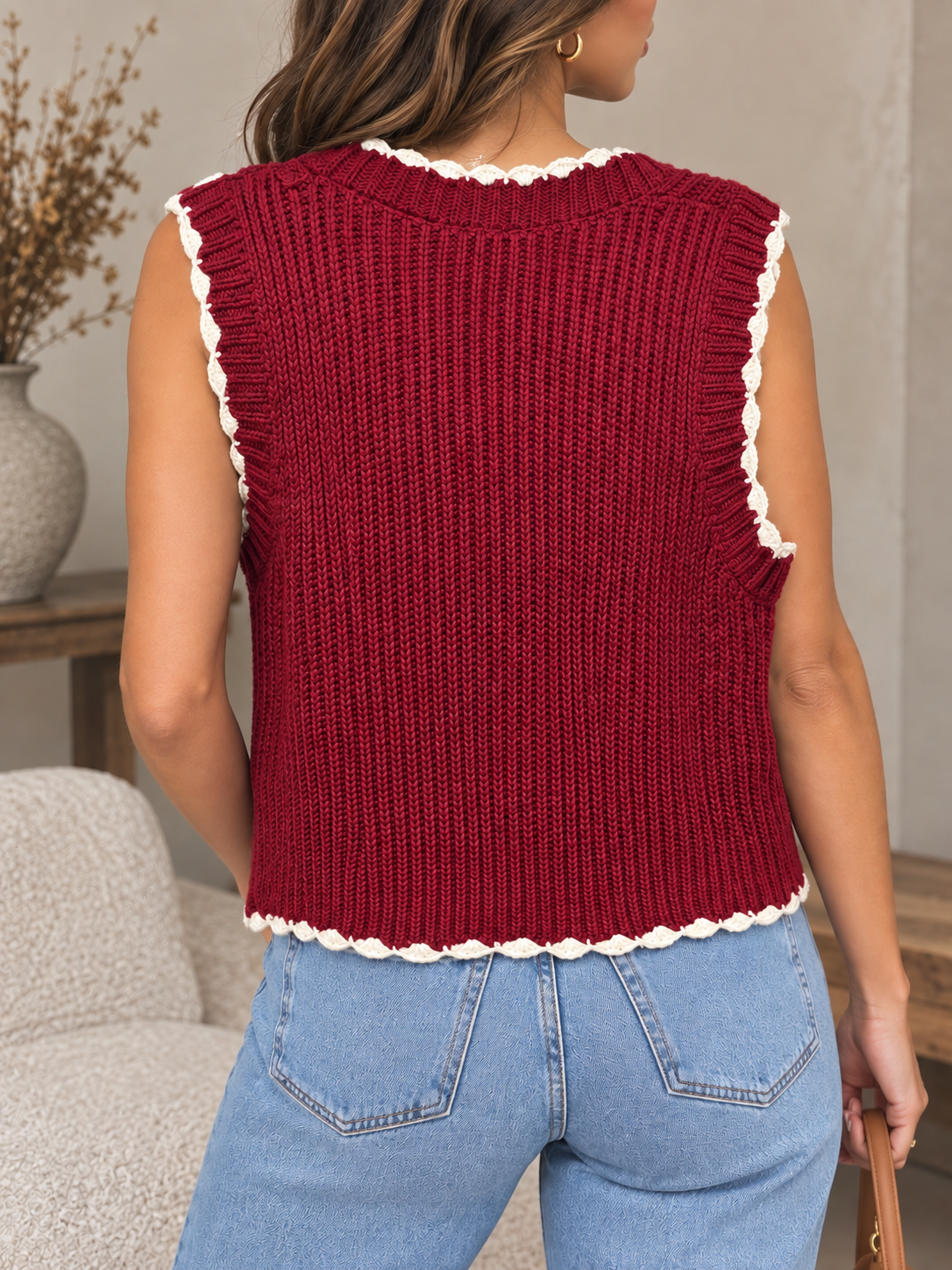 The Cherry Blossom Knit Vest