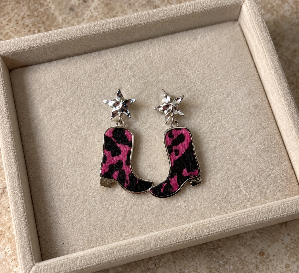 The Wild West Earrings - Silver Finish
