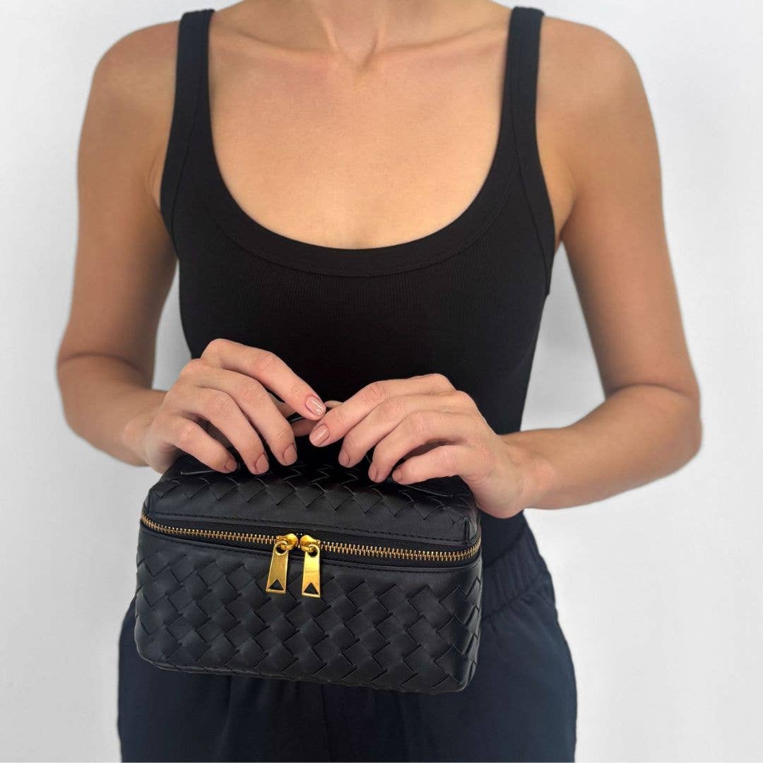 Adornia Woven Vanity Bag