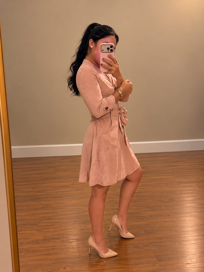 Blush Suede Dress