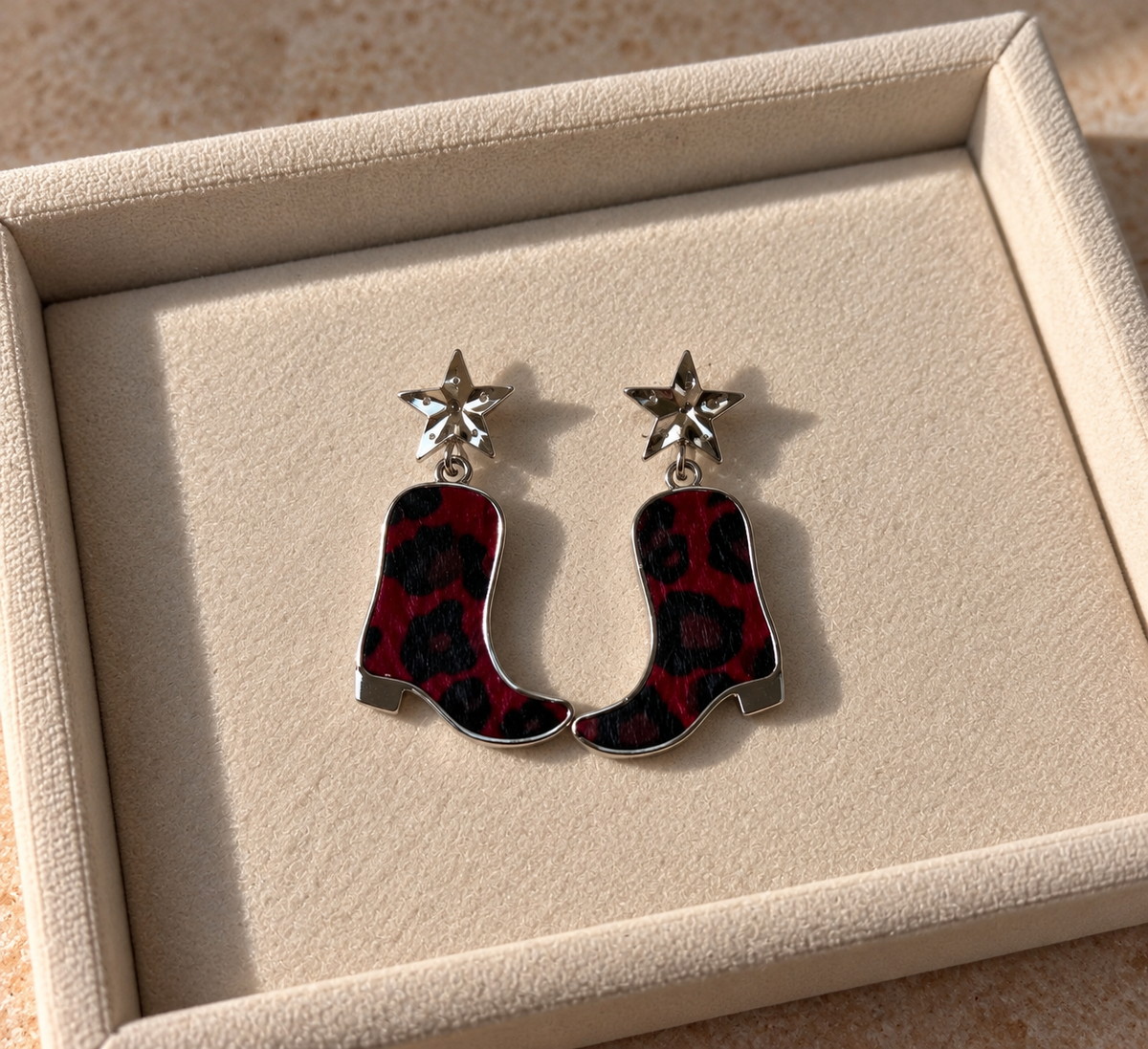 The Wild West Earrings - Silver Finish