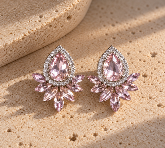 Teresa Earrings - Silver Finish