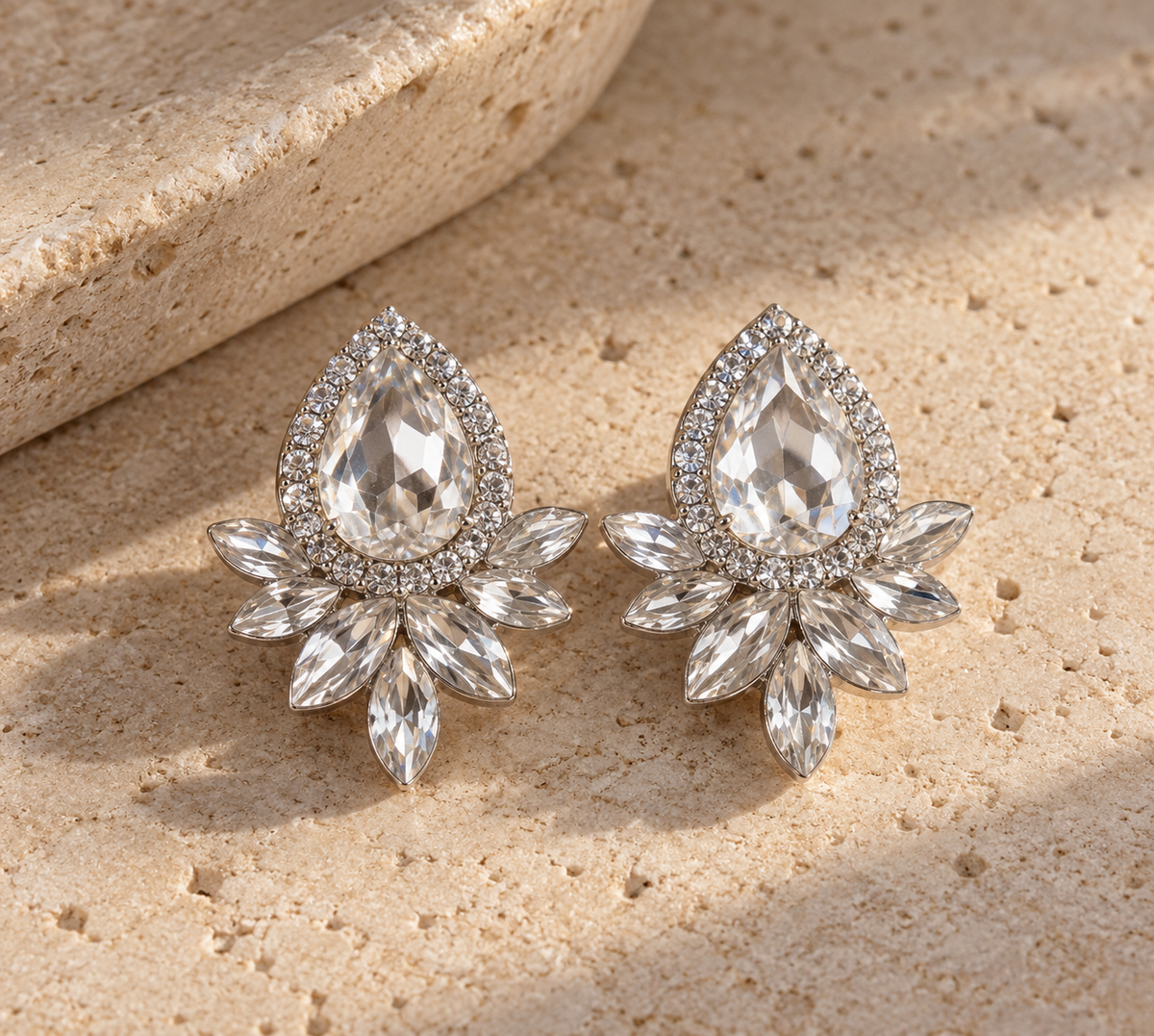 Teresa Earrings - Silver Finish