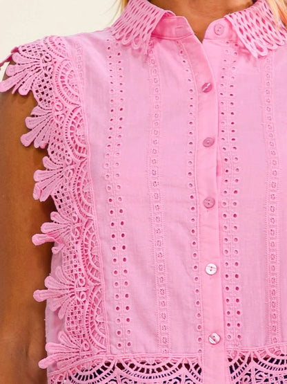 Blush Eyelet Blouse