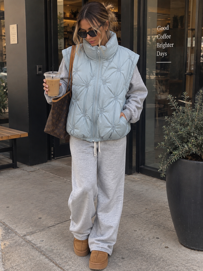 The Powder Blue Puffer Vest