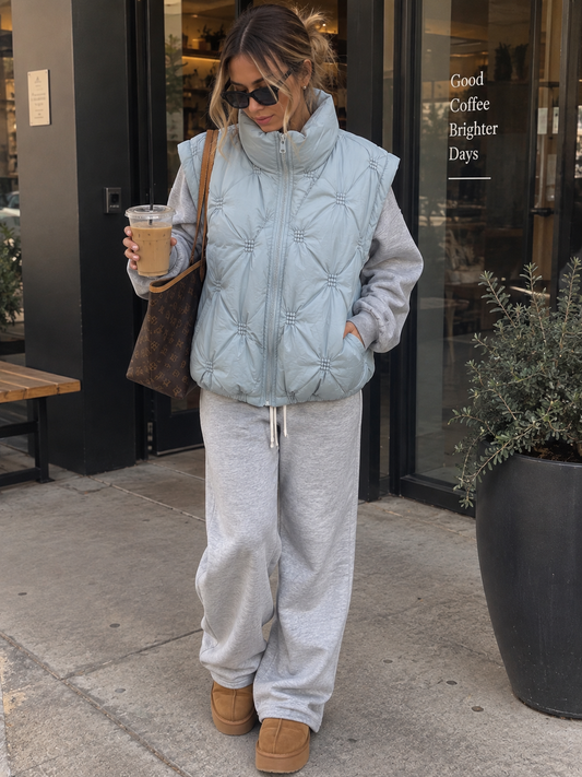 The Powder Blue Puffer Vest