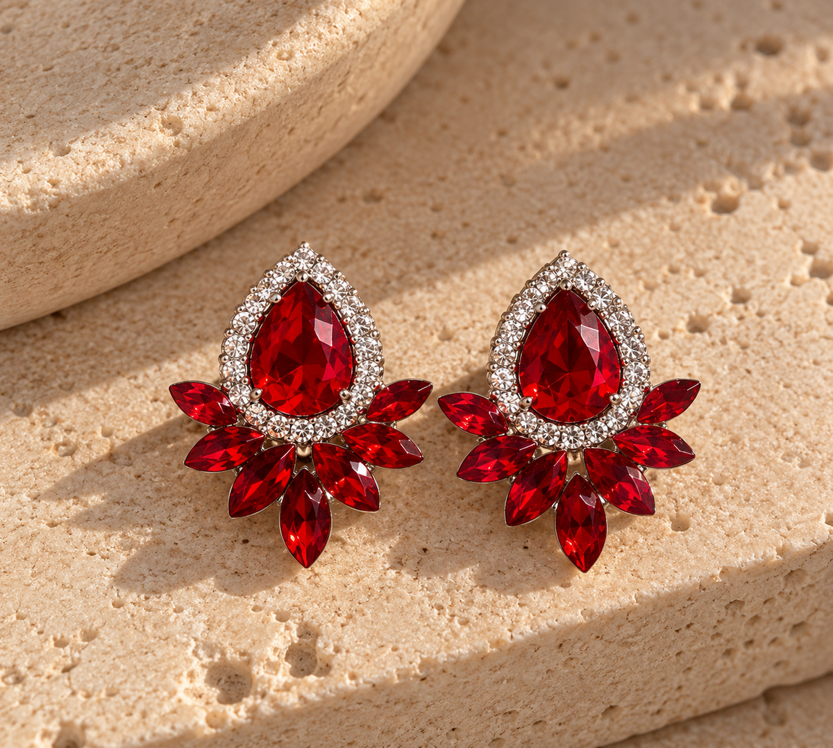 Teresa Earrings - Silver Finish