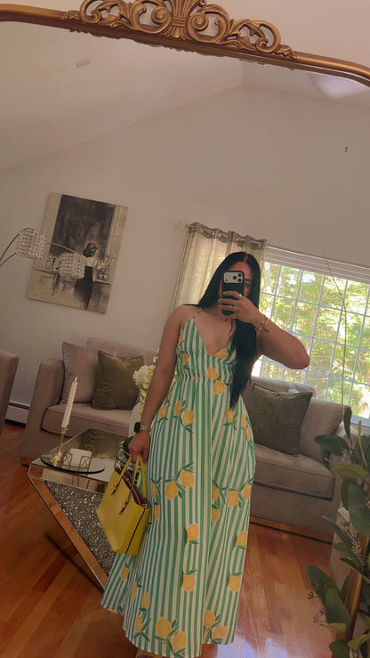 Amalfi Lemon Maxi Dress