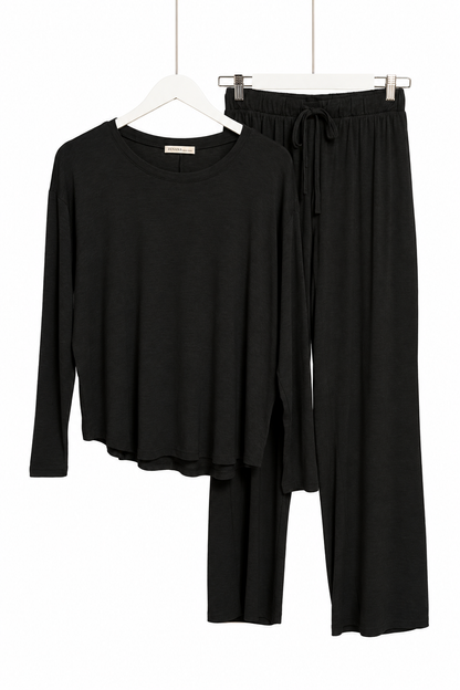 Round Neck Oversized Long Sleeve Top & Pants Set