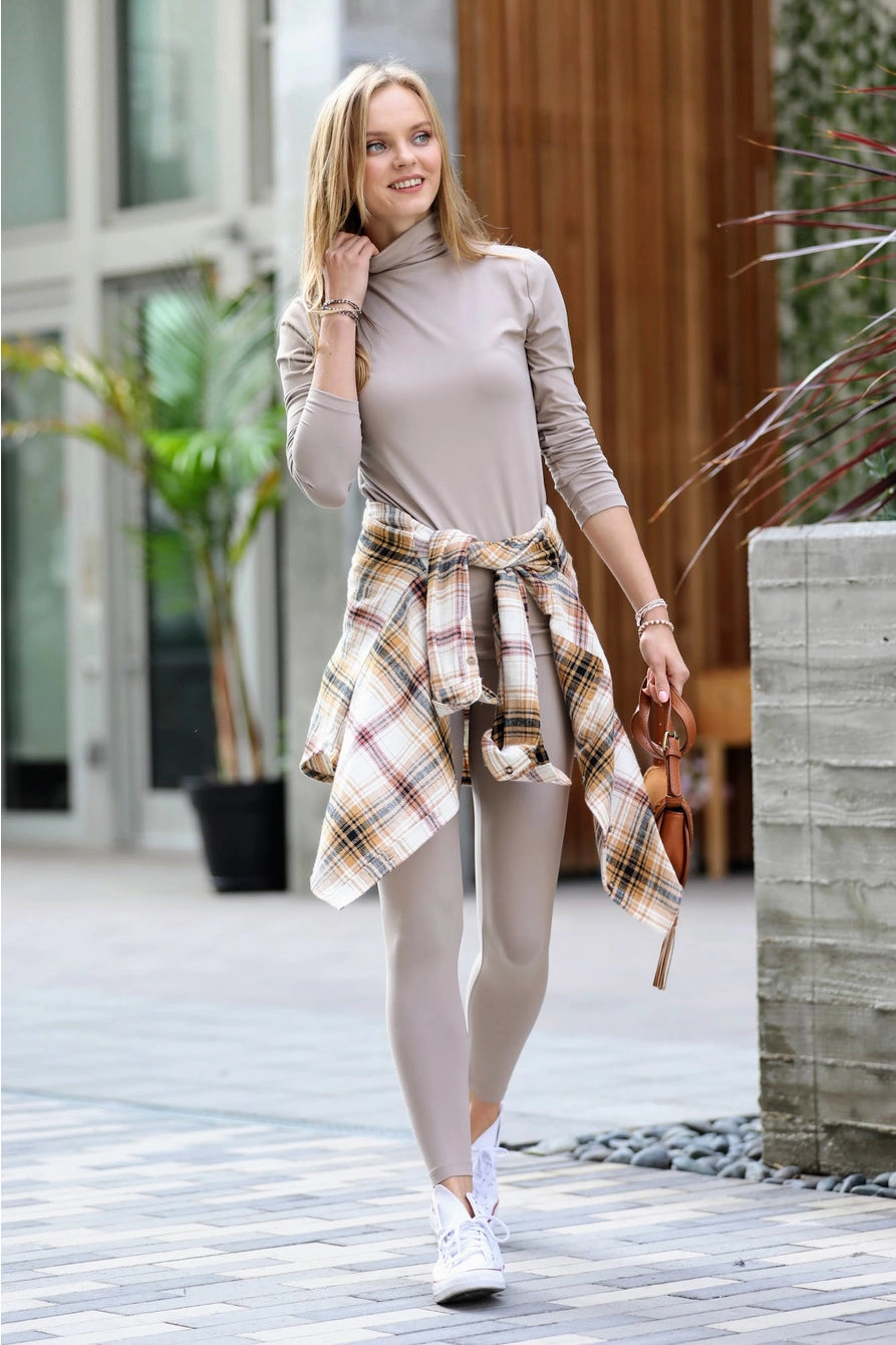 Mock Neck Top & Leggings 2 Pc Set