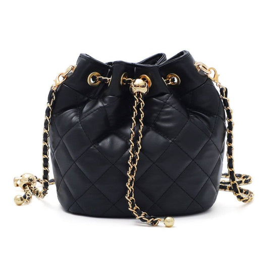 Adornia Quilted Chain Bucket Bag