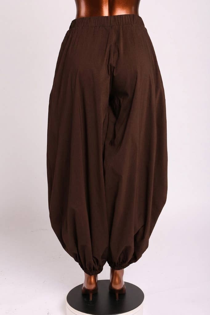 Wide Balloon Hem Long Pants