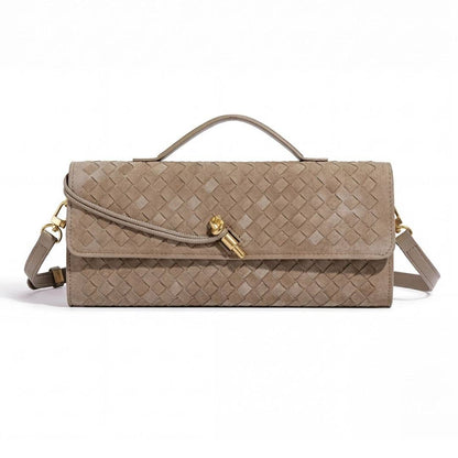 Adornia Woven Baguette Bag — Taupe