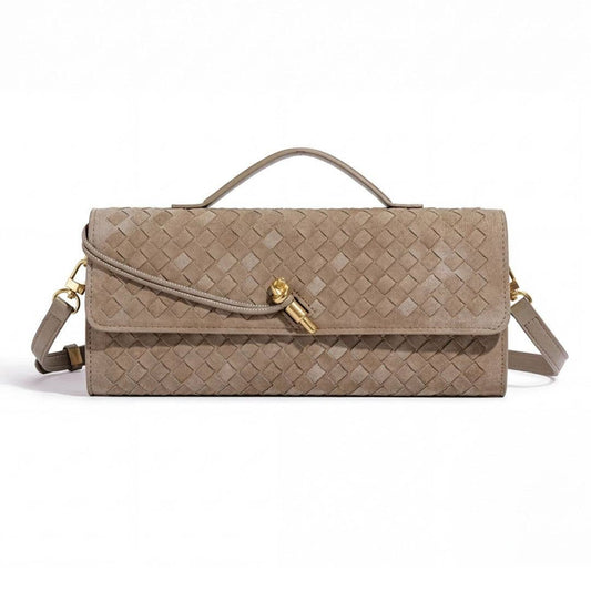 Adornia Woven Baguette Bag — Taupe