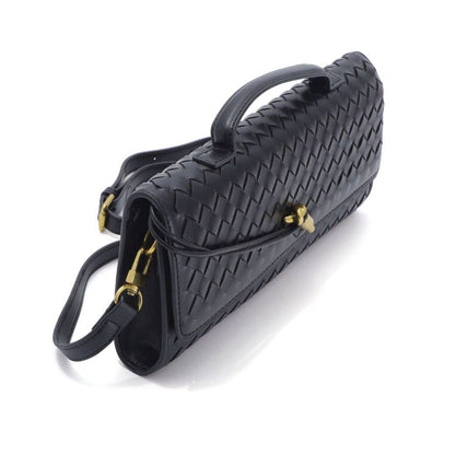 Adornia Woven Baguette Bag — Black